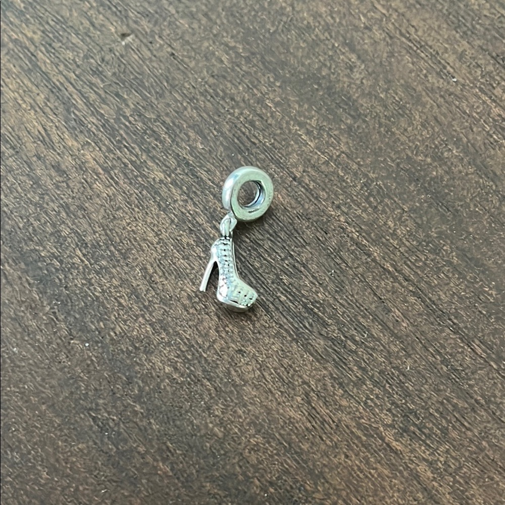 Silver High Heel Shoe Charm